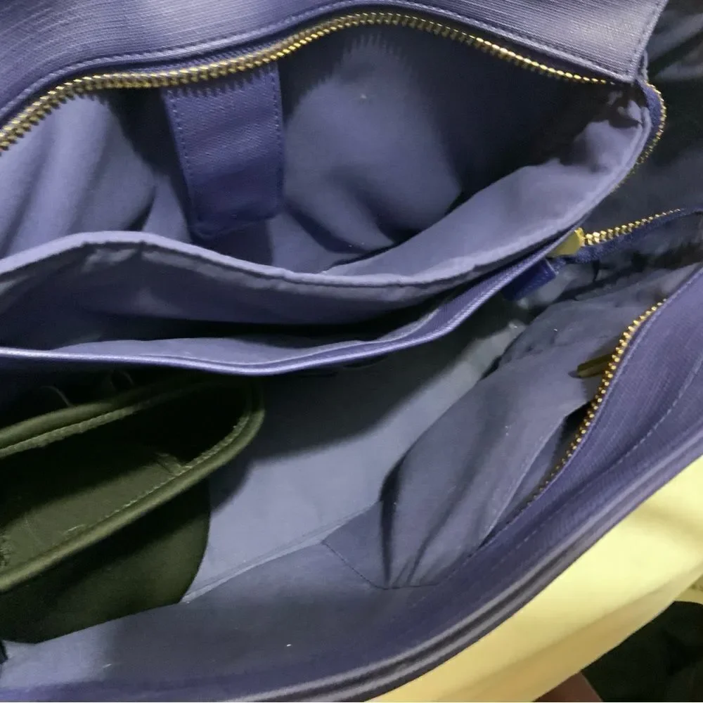 Dagne Dover Genuine Tote Bag Purse extra large Blue